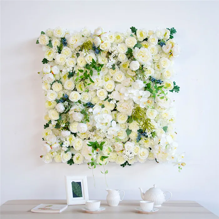16x panneaux de mur de fleur de soie artificielle mariage décor de toile de 