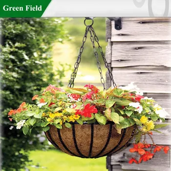 Green Field Garden Hanging Basket,Flower Hanging Basket - Buy Garden ...