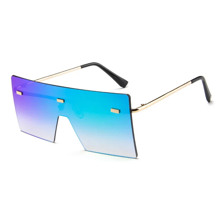 

10239 Superhot Eyewear Fashion Women Sun glasses Oversized Square Rimless Sunglasses