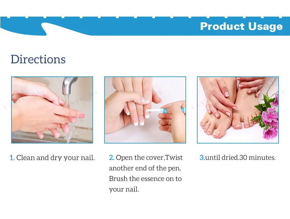LANTHOME Natural Nail Care Oil Anti Fungus Nail Treatment Nourishing Repair Nail Serum Pen