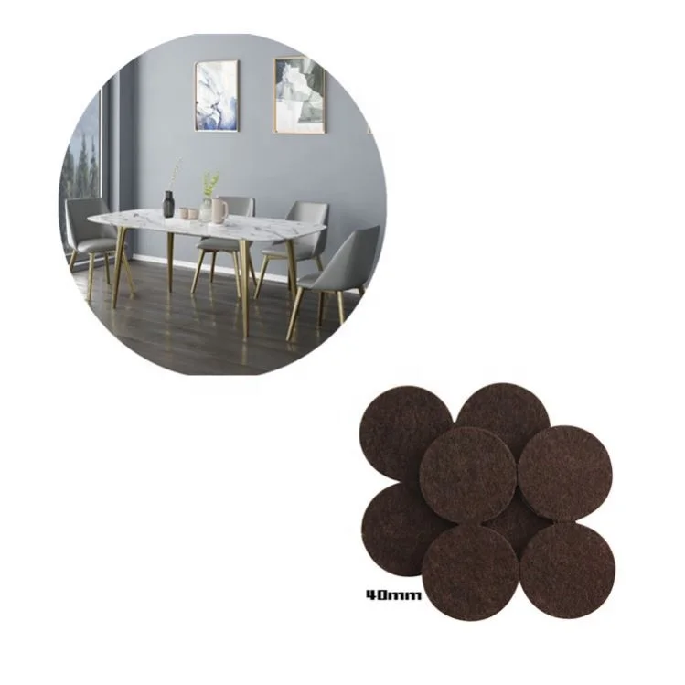 

Felt Furniture Scratch Protector Pads Self Adhesive Floor Wall Chair Table Wood Foot Pad, White brown or customized