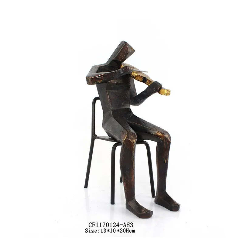 Musicians Sculptures Furnishings Abstract Character Man Statue Symphony Orchestra Resin Resin Figurine Decoration Artificial factory