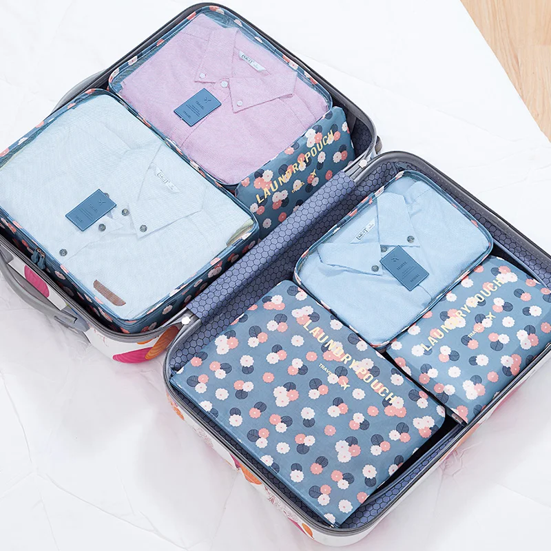 

Travelsky Water resistant luggage clothes organizer 6pcs Set packing cube travel storage bag