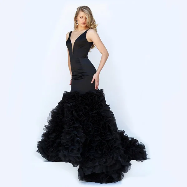 black fish cut gown