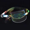 shiny clear pvc fanny pack holographic waist belt bag cellphone bag for women