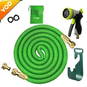 Image of UK upgraded brass fittings the best expanding garden hose for watering & gardening