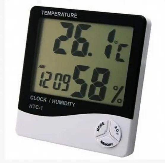 

Factory Price Big LCD alarm Hygrometer Clock thermometer digital for room