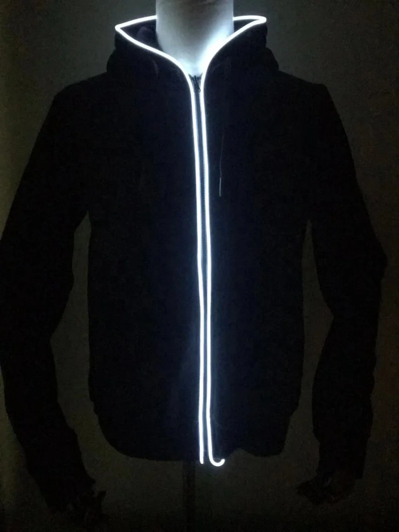 Light Up El Wire Hoodie Led Jacket For Adult And Kids Any Size And ...