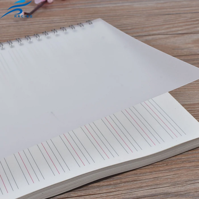 Clear Plastic Cover Lined Paper Inside Spiral Notebook Buy Lined