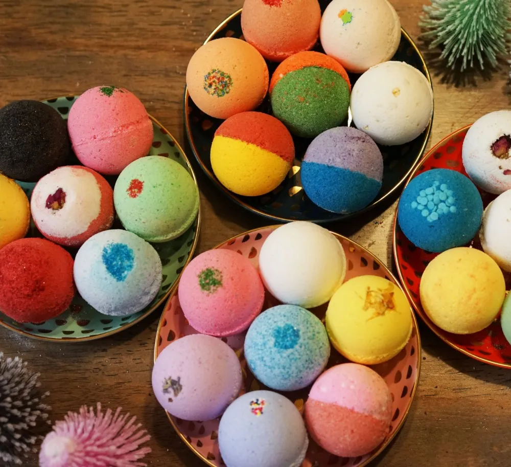 Bubble Bath Bombs Kit Gift Set Handmade Bath Ball Shea Butter