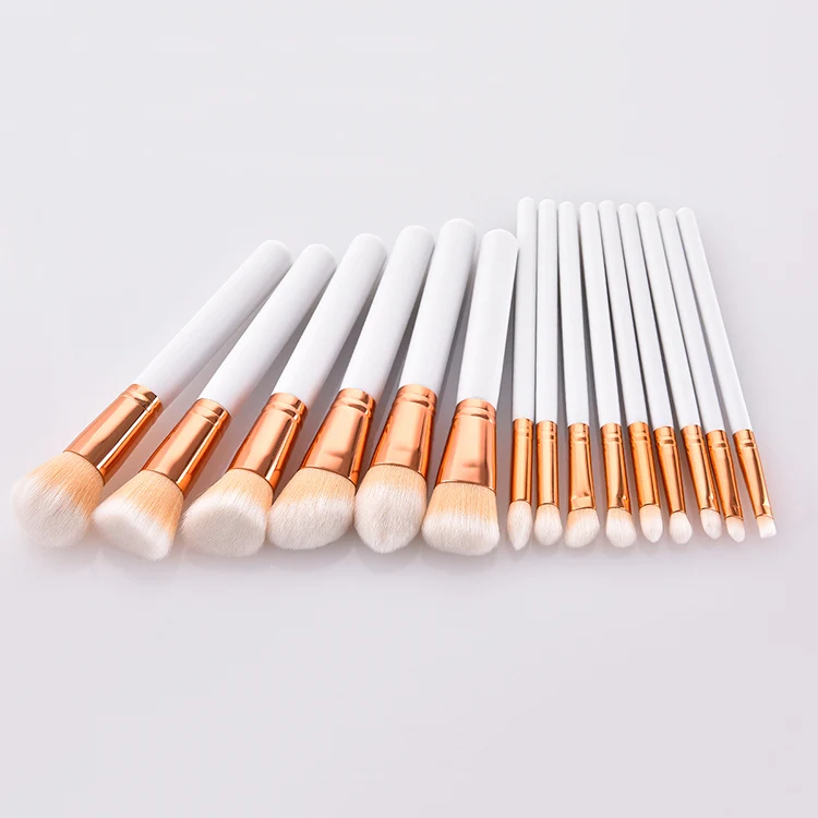 

Personalized Brush for 15pcs Makeup Brush Set, White
