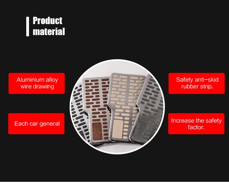 Car Mat Accessories Of Stainless Silicon Anti Slip 13cm 16cm 18cm Heel