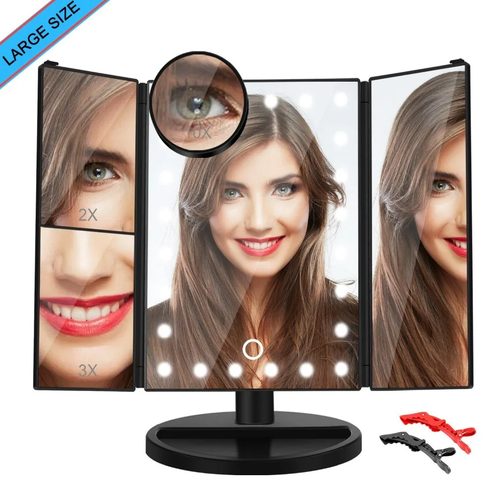 4.9 Inch Wide Illuminated Folding Travel Led Light Compact Pocket