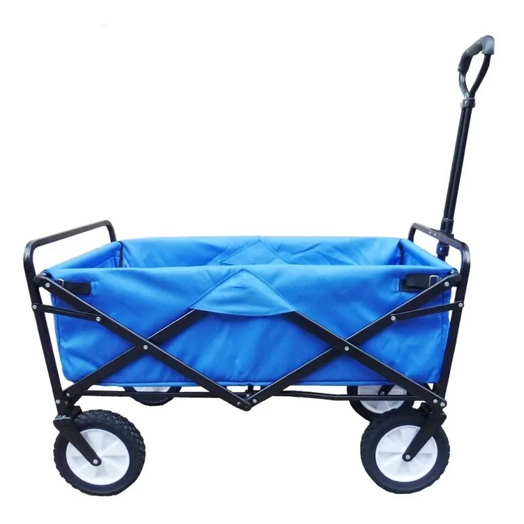 

Camping 4 Wheel Trolley Folding Outdoor beach Cart Collapsible Wagon, Black, red , green , blue , gray