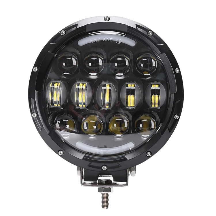Brightest Osram Round 7'' 105W LED Work Lights 4X4 Driving Lights for ATV SUV Offroad Truck
