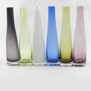 Hot Selling Cheap Color Tall Glass Vase Handblown Colored Glass