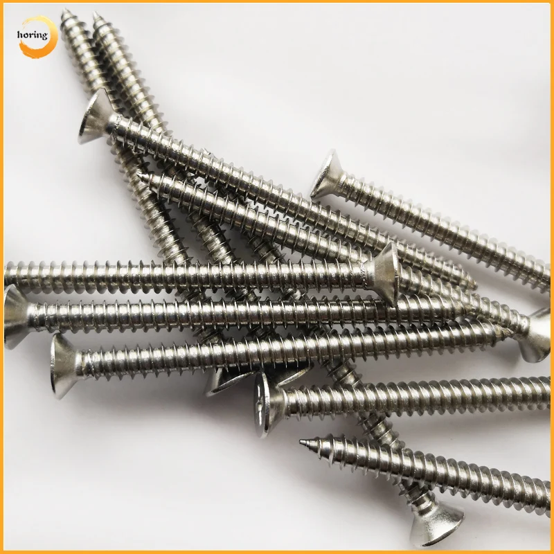
4.8 Cross flat head SUS304 SUS201 stainless steel self drilling screws 