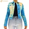 Newest fashion ladies multi color Women denim Jacket