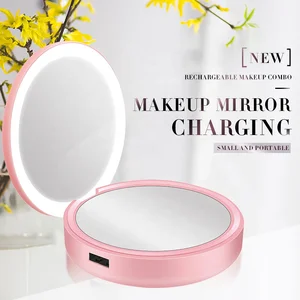 Portable LED Light Makeup Mirror Power Bank