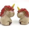 A set of two unicorns, creative home furnishings Ceramic furnishing articles