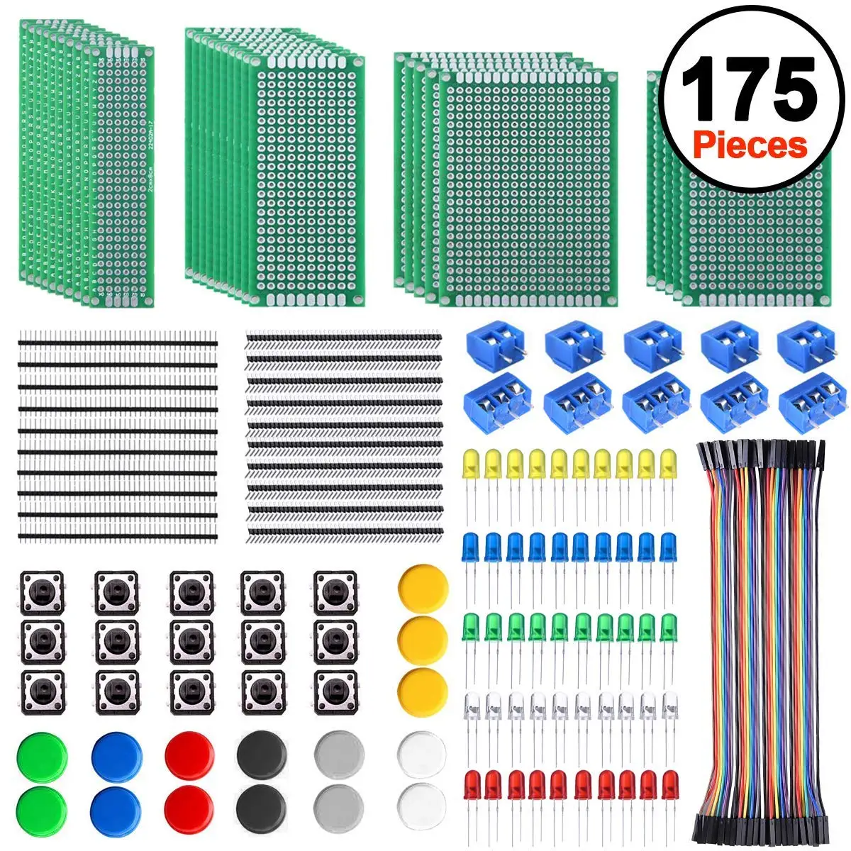 Double-Side Prototype FR-4 PCB Stripboard Universal Printed Circuit Board 8 Size
