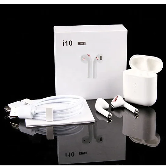 

2019 New Product i10 TWS mini bluetooth V5.0 handsfree earbuds headphones wireless with Charging Box