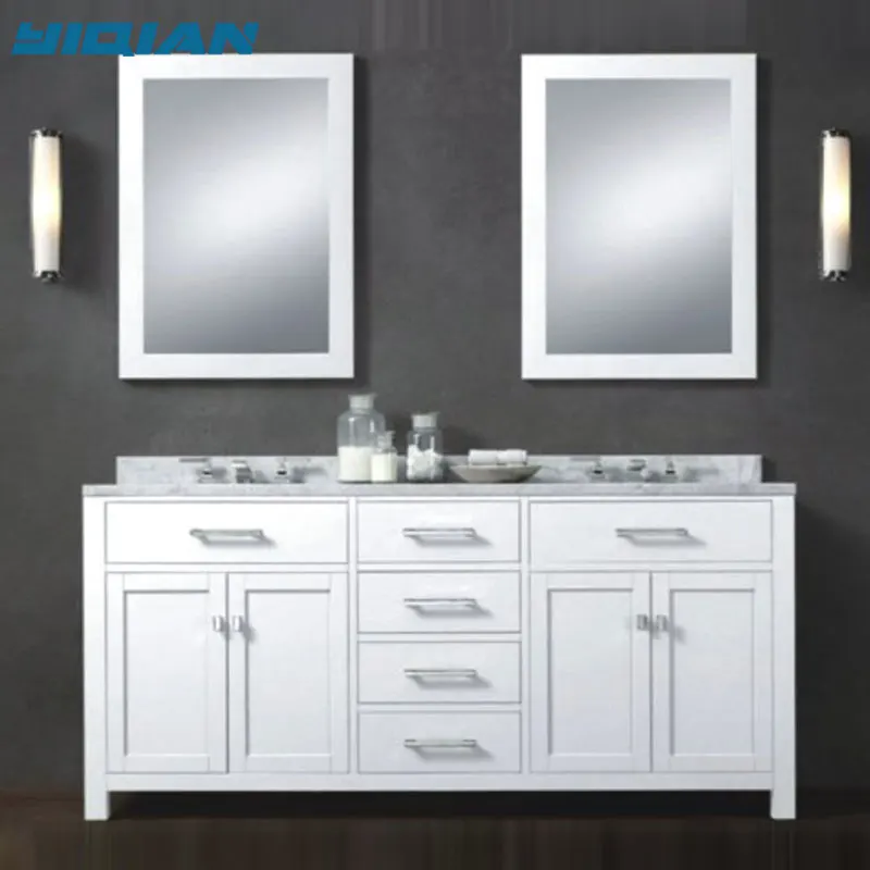 
Top sale Modular Hotel vanity items Commercial Antique Wooden bathroom cabinetsYQ-7044 