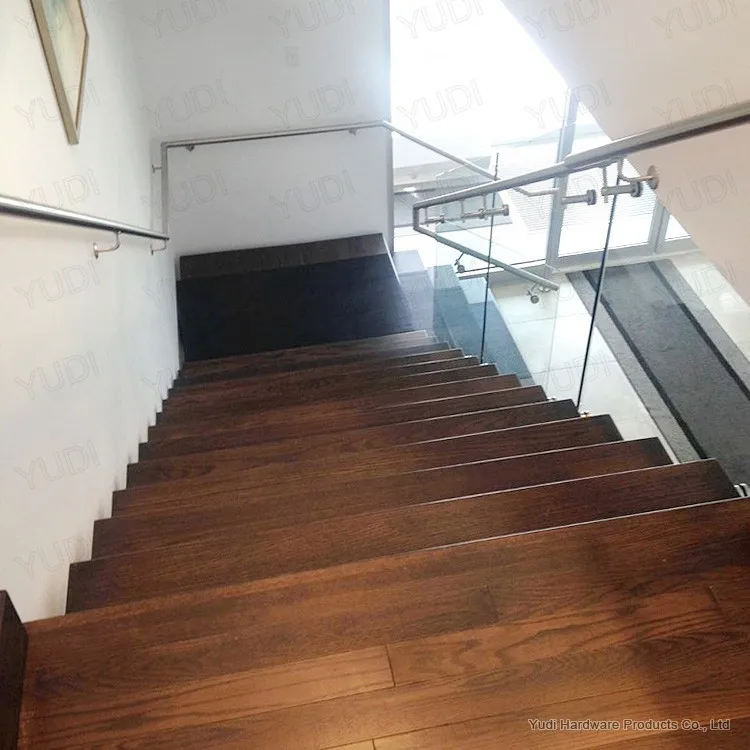 Escalera De Hierro De Madera Con Vidrio Interior De Aluminio - Buy