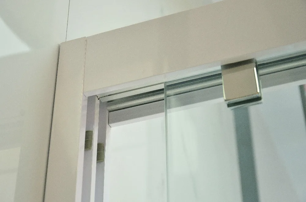 stainless steel frame soft-close design double sliding door shower enclosure