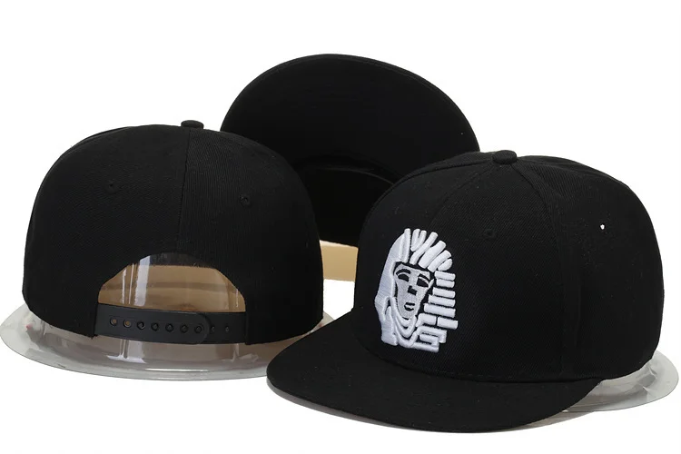 black strapback baseball cap