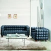 Replica Europe PU leather Josef Hoffman Kubus 3 seater sofa