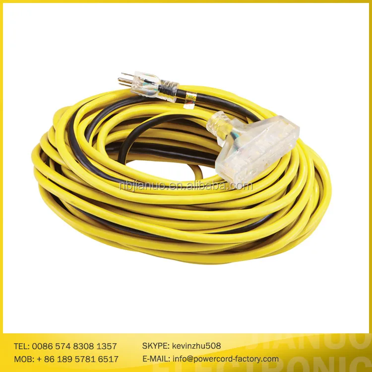 12 Gauge Triple Tap 100ft Extension Cord With Indicator Light Buy