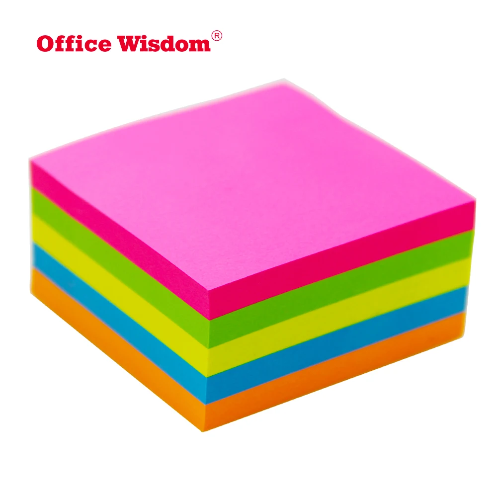 
Amazon Hot sale sticky note pad 3x3 inches 10 colors Sticky Notes custom logo print sticky note 