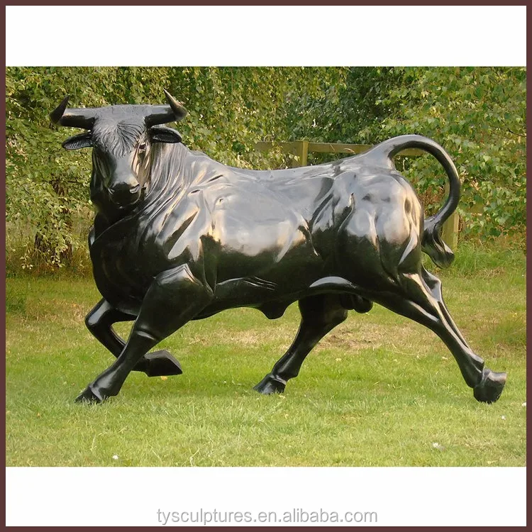 Creative Outdoor Famous Metal Bull Sculpture Bronze Bull Statue For