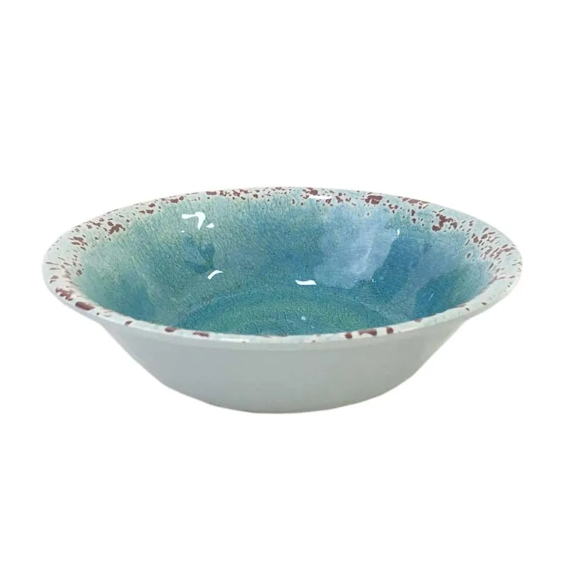 生态友好的食品级五颜六色的各种形状的三聚氰胺服务碗与盖子