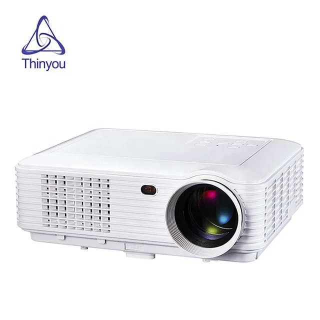 

Thinyou Full HD Projector 1080P Android WiFi Video LED LCD Home Cinema Theater Media Player HDMI VGA USB Beamer, White and black