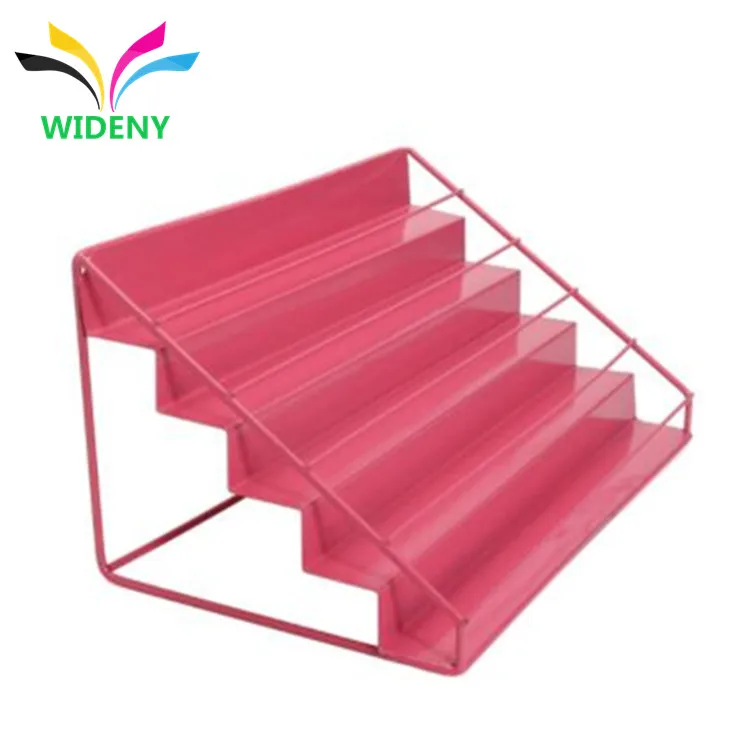 Counter Stand Ladder Shape Display Rack For Salon Cosmetic And Perfume
