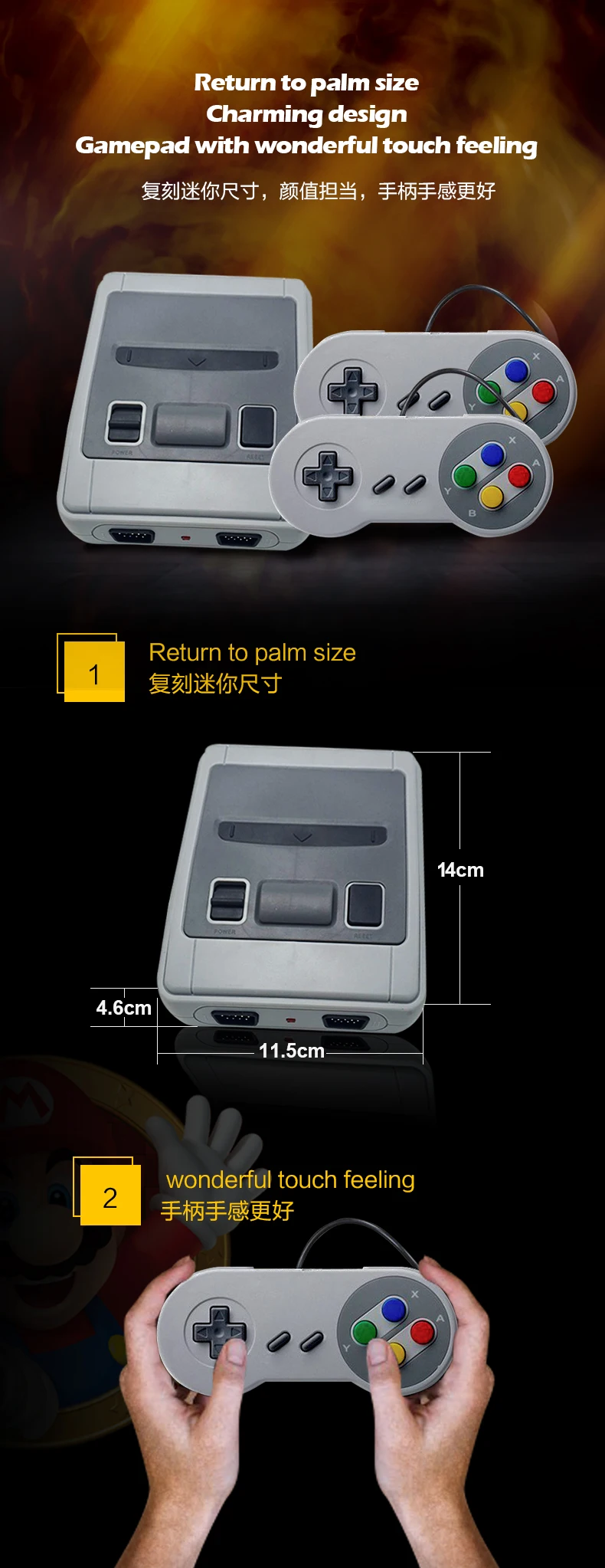 Wholesale 2018 Popular Classic Video Game Console Funny Mini TV Handheld Family Game Console With 621 Built-in Game