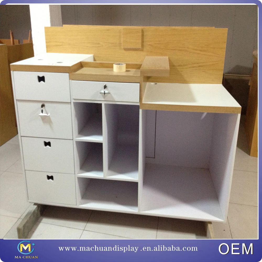 Modern Clothing Shop Cash Counter Furniture Wooden Cash Counter