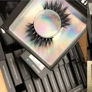 wholesale ODM/OEM eyelash square packaging box mink lashes custom private label eyelashes box false eyelashes