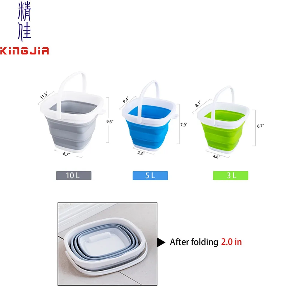 Silicone Water Folding Bucket Collapsible Silicone Rubber Foldable Square  Bucket - Buy Silicone Folding Bucket,Silicone Collapsible Bucket,Silicone