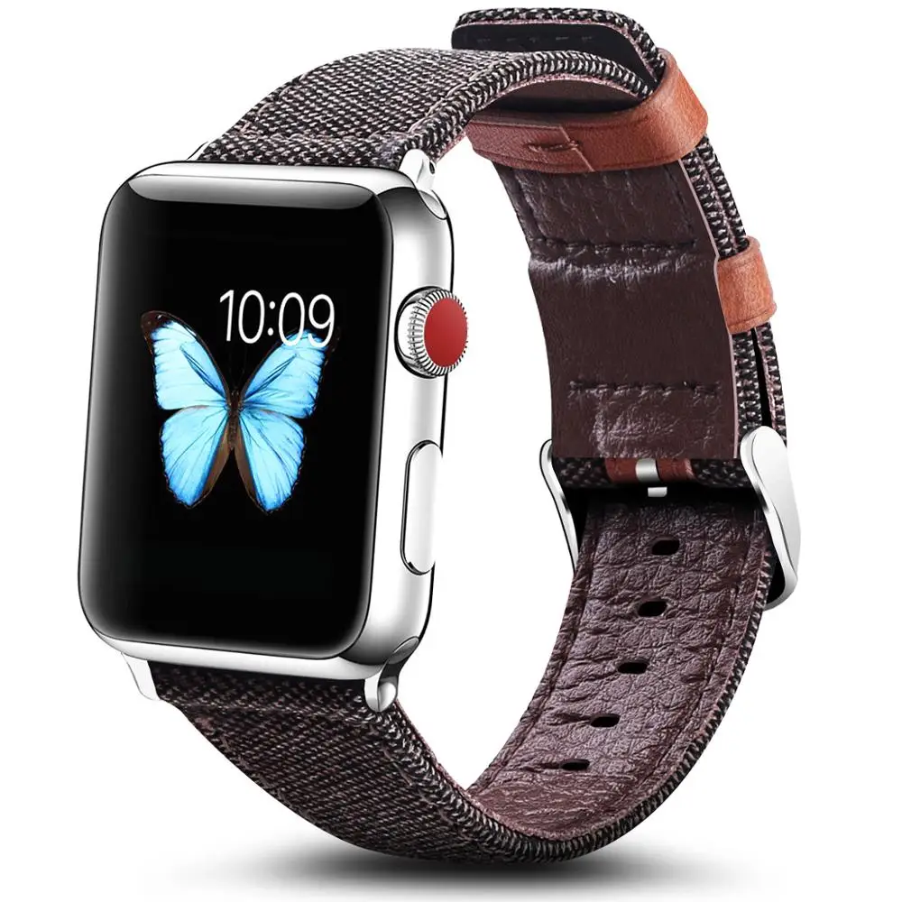 

Factory Outlet Applicable to Apple smart Watch Strap Leather For apple iwatch2/3 strap Manufacturer customization, Black;blue;red;brown