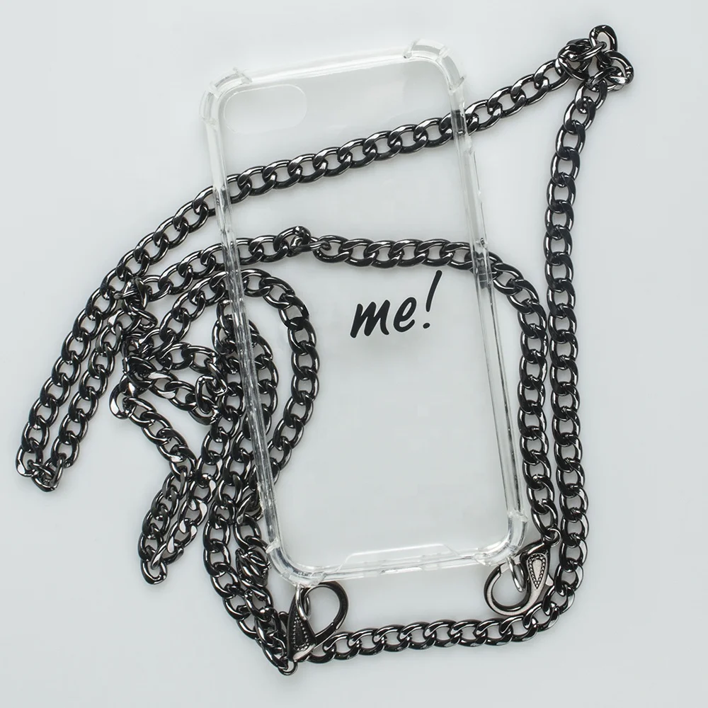 Mobile Accessories Shockproof Crossbody Transparent Clear Cell Phone