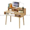 Nordic simple and easy household use desk bookshelf combination computer table