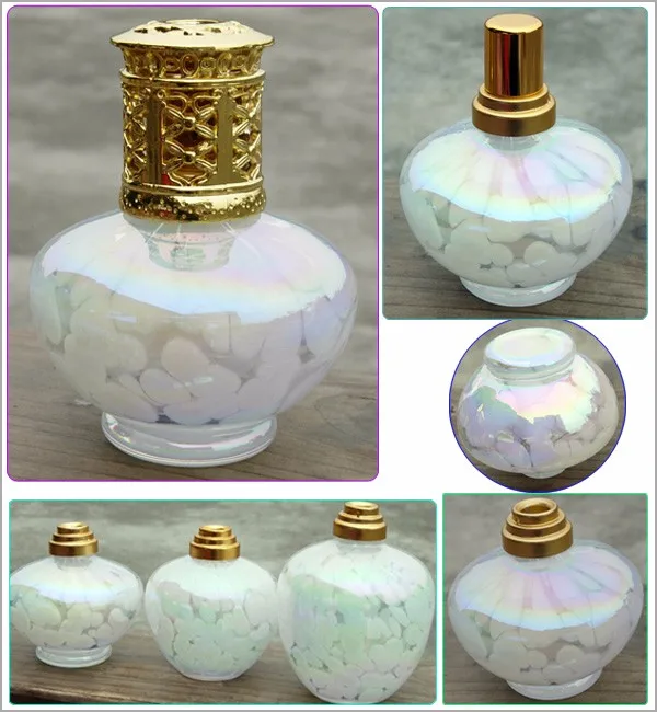 Small Handmade Aroma Oil Burner With Metal Cap Colored Diffuser