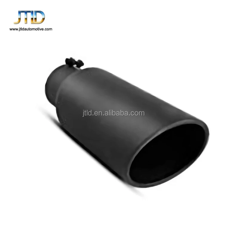 Black Coated Exhaust Tip 2.5 Inch Inlet 3.5" Inch Outlet 18" Inch Long