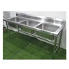 binzhou factory three compartment stainless steel triple bowl commercial utility sink