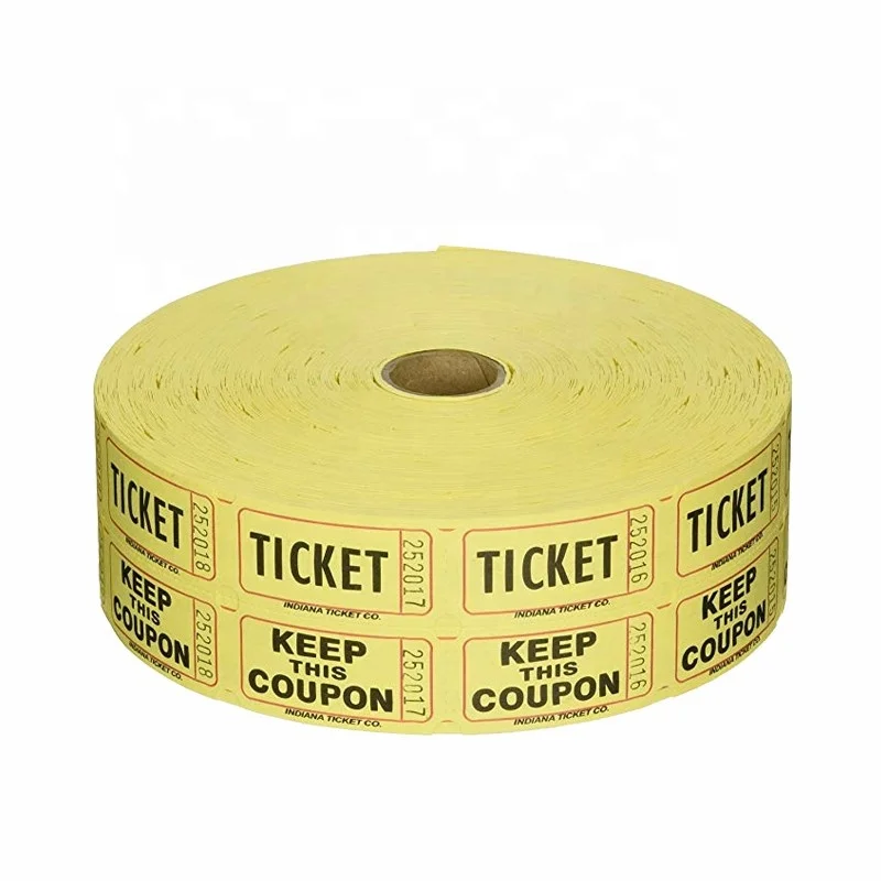 
Deposit High Quantity Carnival Tickets Double custom ticket roll arcade ticket roll printing 