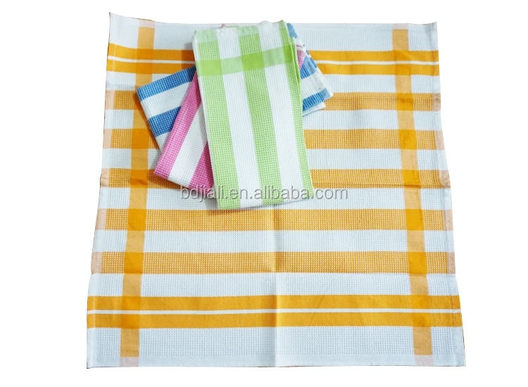 
factory supply bulk tea towel woven cotton waffle kitchen towel 