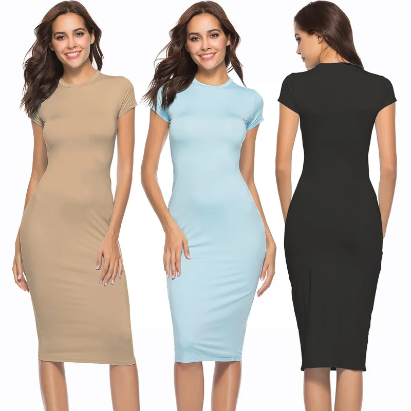 Yq159 Summer Design Short Sleeve Solid Colors Aqua Blue Sexy Cotton Ladies Discount Sexy Dresses - Buy Women Bandage Dress,Solid Color Bandage Dress,Sexy Bandage Dress Product on Alibaba.com